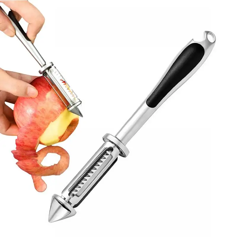 Fruit and Vegetable Peeler 5 in 1 Multi-functional Grater Fruit Peeler Alloy Sharp Peeler Carrot Grater Peeler Kitchen Gadget