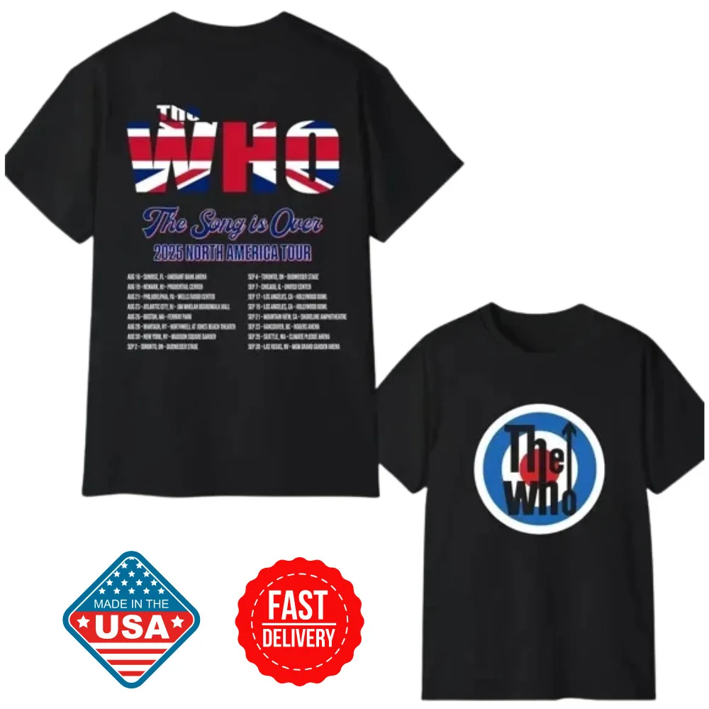 تي شيرت The Who Concert Tour 2025، مقاس S-5XL مستوحى للجنسين، هدية لبيع المعجبين #1