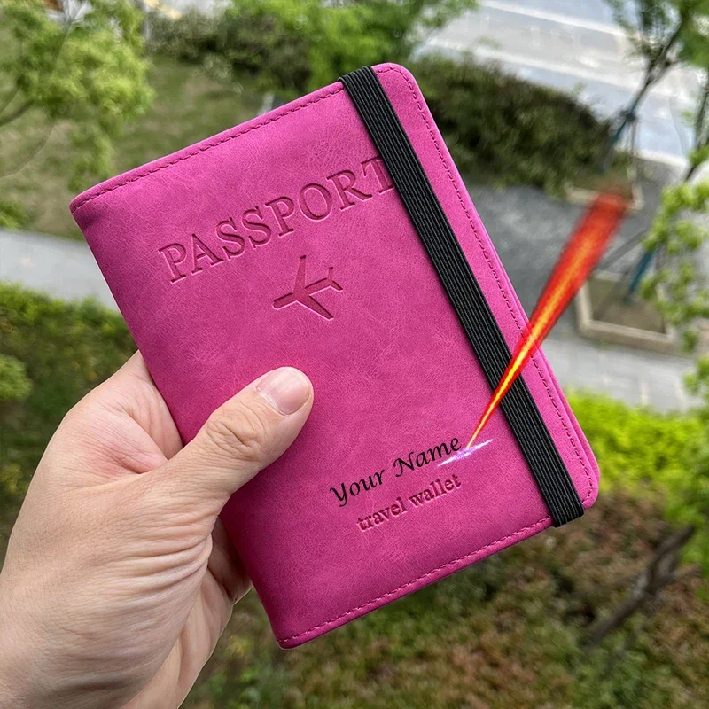 Rfid Personalised Passport Cover with Name Designer custom Passport Holder document holders for travel