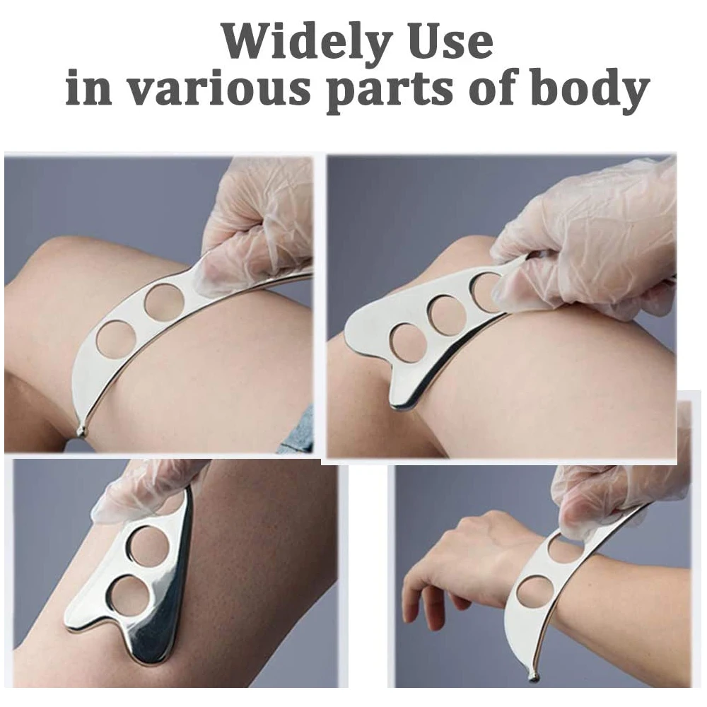 Stainless Steel Gua Sha Physical Therapy Scraping Massager Manual Loose Muscle Meridian Massage Tools Myofascial Release Care