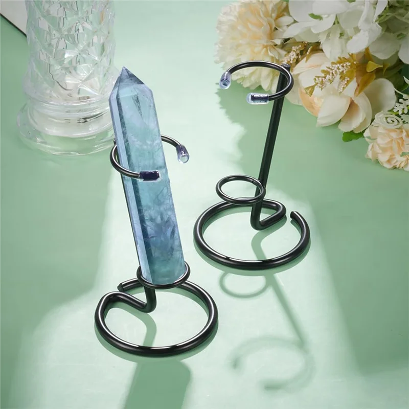 A53Q-Crystal Staff Staffa base per pilastro esagonale Staffa a sfera Staffa retrò per arti e mestieri intagliati