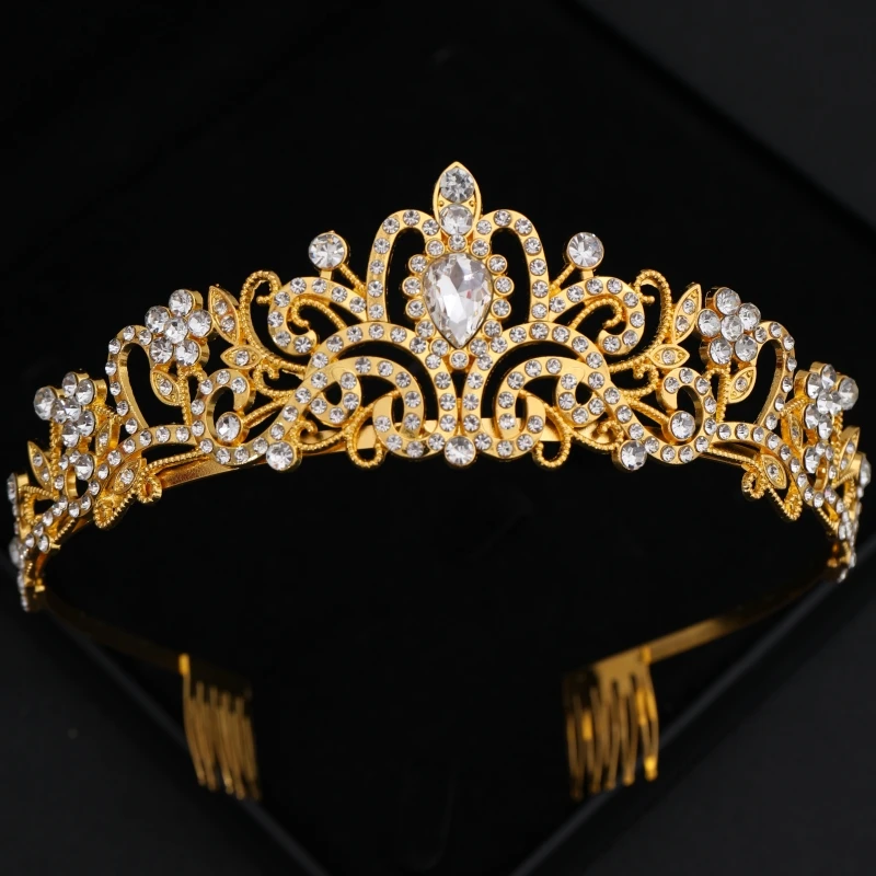 Crystal Bridal Tiaras And Crowns Rhinestone Prom Diadem Crown For Women Bridal Wedding Hair Accessories Jewelry Crown Tiara Gift