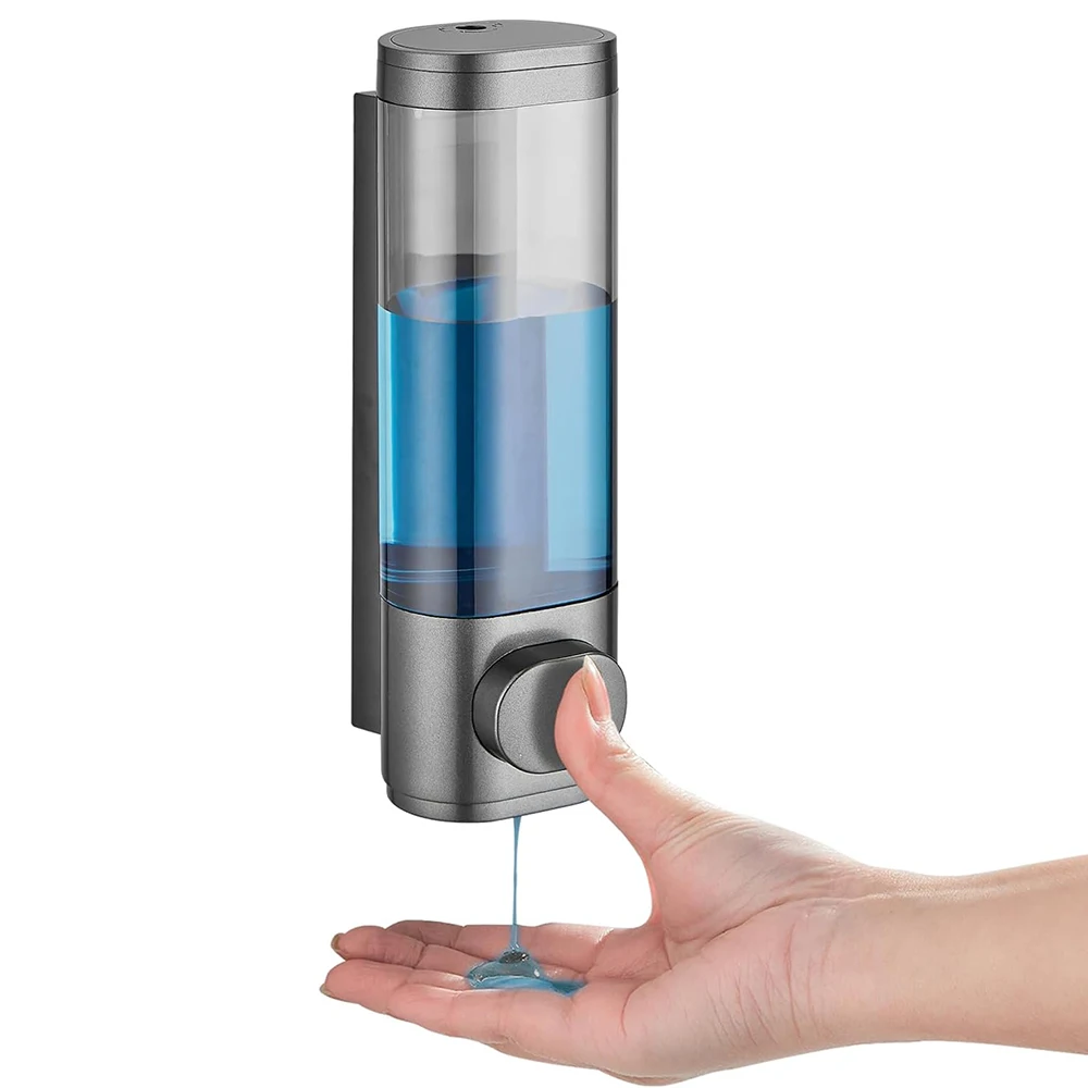 

300ml Plastic Hand Washing Soap Bottle Bathroom Liquid Soap Dispenser Wall-mounted Manual Press Liquid Soap Dispenser