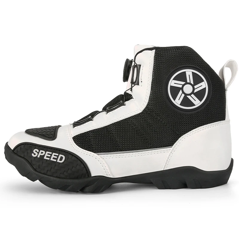 

Motorcycle protective riding boot men four season high cut anti slip wear-resistant breathable comfortable off-road cycling shoe