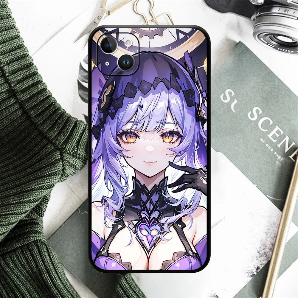 Honkai funda de teléfono con personaje de cisne negro, calidad de riel de estrella, 5 estrellas, para IPhone 15, 14, 13, 12, 11 Pro Max, Mini, XSMax, SE3, 2, 7, 8 Plus