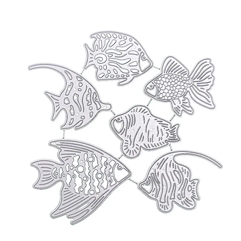 Scrapbook Marine Fish Cutting Dies Carbon Steel Embossing Etching   DIY Manual