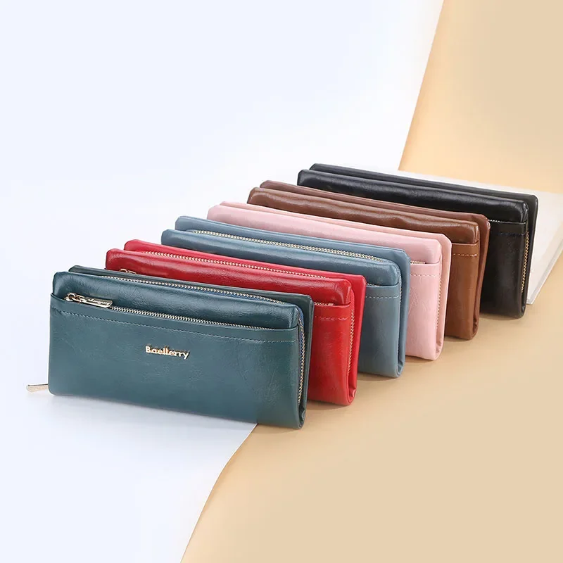 

Europe America Classics Fashion Women PU Leather Wallets Multi-functional Fold Purse Female Clutch Card Holder Mobile Phone Bag