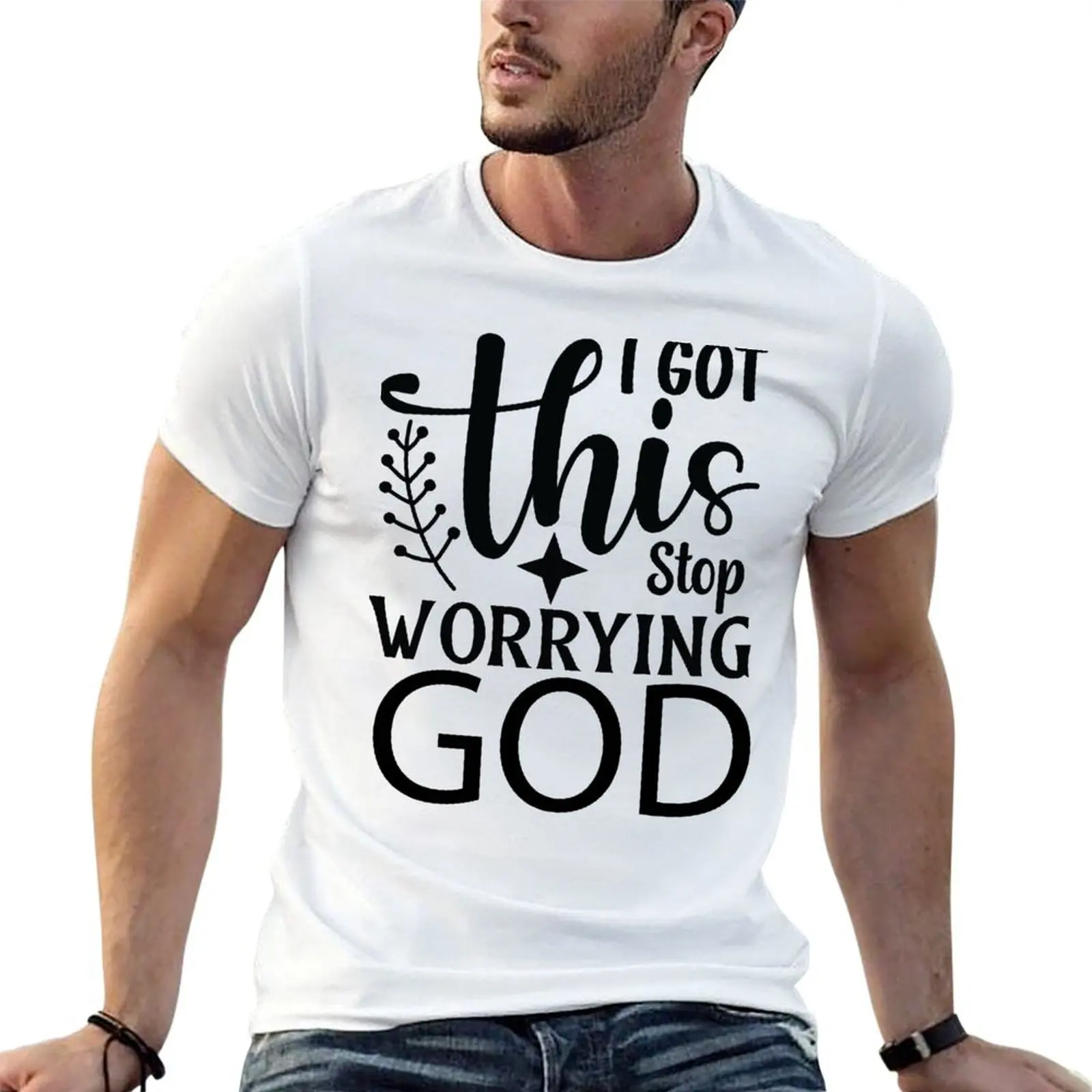 

Эта футболка Got футболки рубашка God T-Shirt мужская хлопковая футболка Worrying Stop Pack для хлопка Essential I