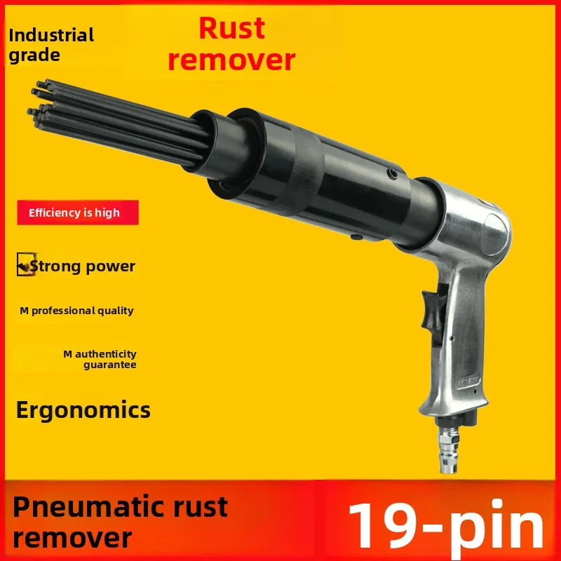 

19-Pin Gun-Type Pneumatic Rust Remover, Straight 12-Pin Rust Removal Machine, Pneumatic Scraper, Ship Rust Removal
