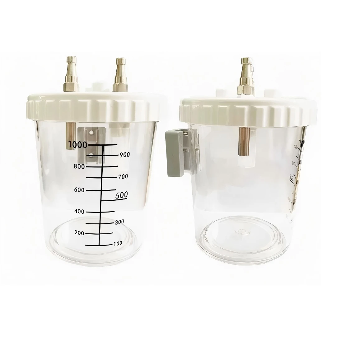 1 Liter 1000ml Medical Supply Reusable Waste Liquid Aspirator Manual Negative Pressure Collection Drainage Bottle Plastic