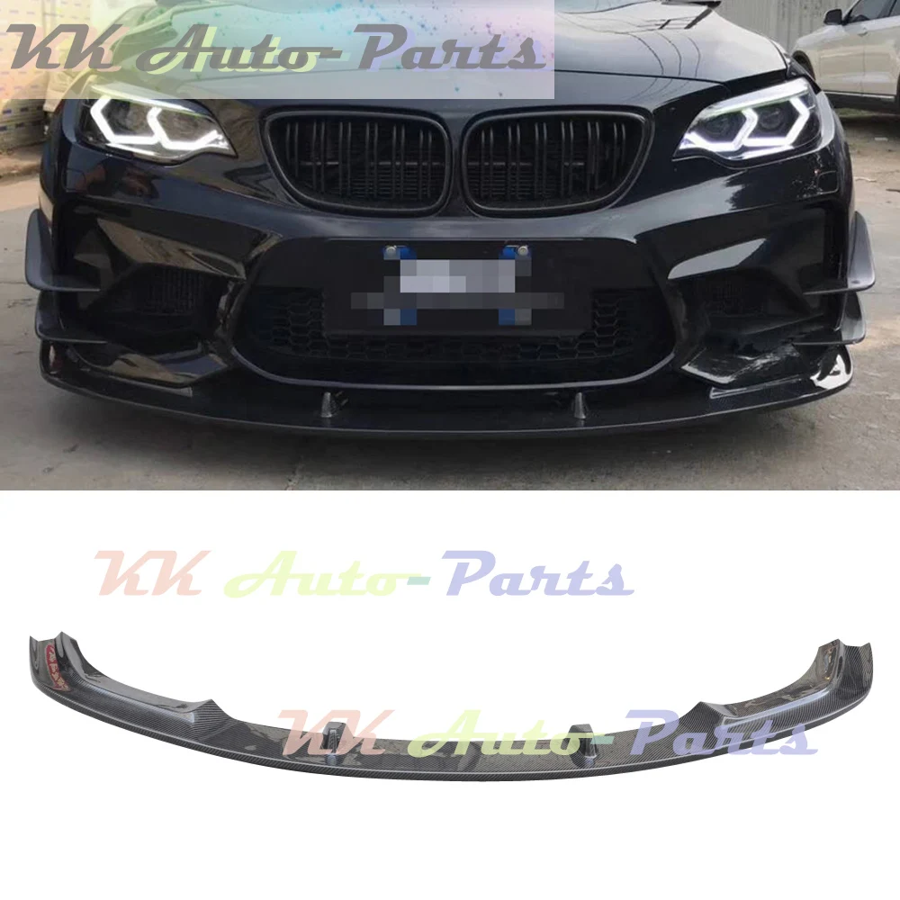 Real Carbon Fiber Front Spoiler Bumper Chin Lip Splitters For BMW F87 M2 2016 - 2019 Auto Tuning