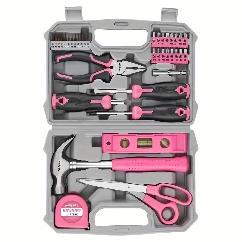 42 pieces of 21 inch X 11 inch pink set, DIY tool kit, daily decoration and maintenance essentials, creative gift for women