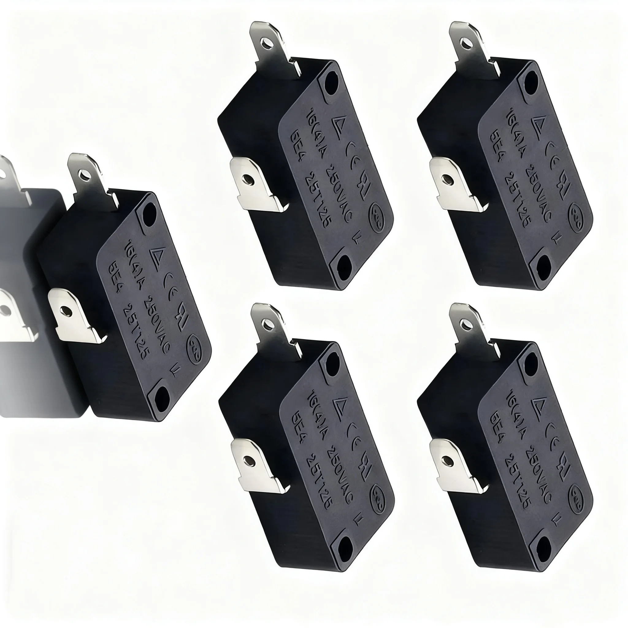 

5 шт. (нормально закрытый) KW1-103 16A 250 В 2 контакта микропереключатель двери микроволновой печи подходит для микроволновой стиральной машины рисоварки