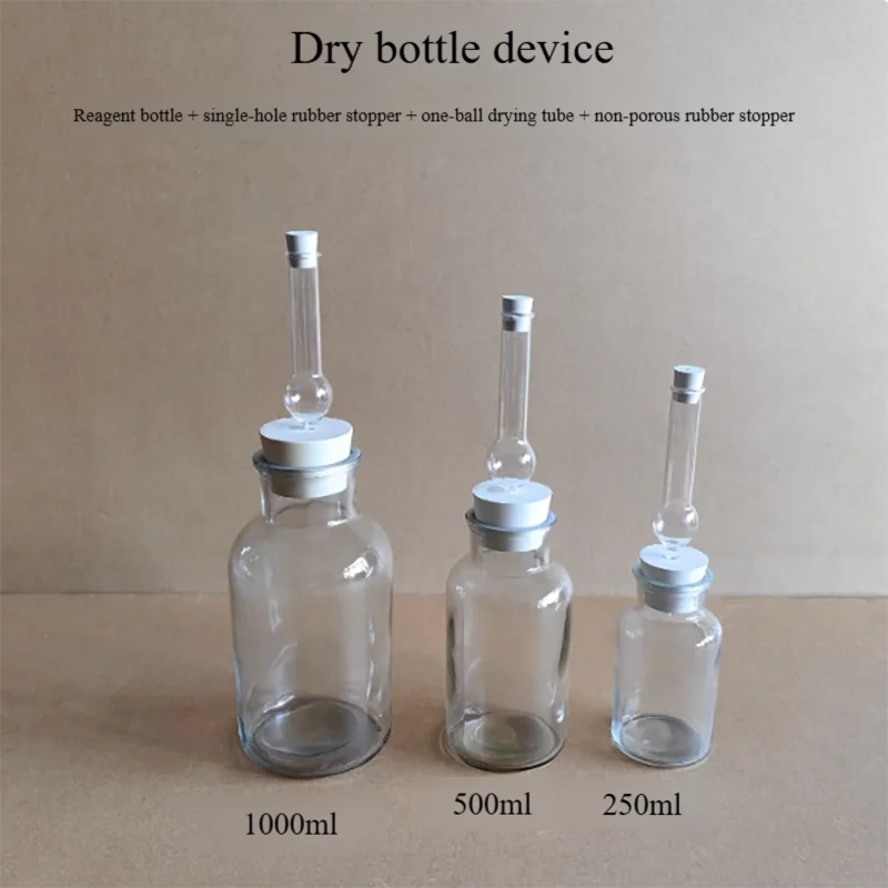 1PCS 15cm one ball drying tube double ball drying tube gas collecting bottle single hole rubber stopper