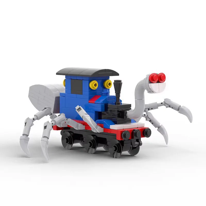 MOC-Juego de bloques de construcción choo-choo para niños, juguete de bloques de tren de dibujos animados, Actionc monstruo, Horror, reactivo,