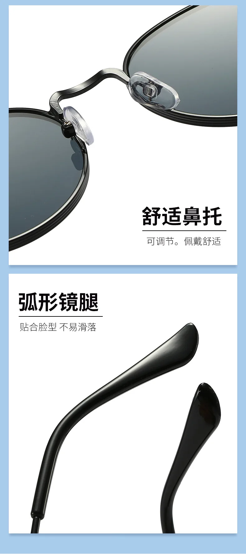 Neue Vintage Sonnenbrille Frauen Männer Runde Sonnenbrille Weibliche Retro Shades Metall Rahmen Oculos De Sol ﻿ für runde Herrenbrillen – Detail 14