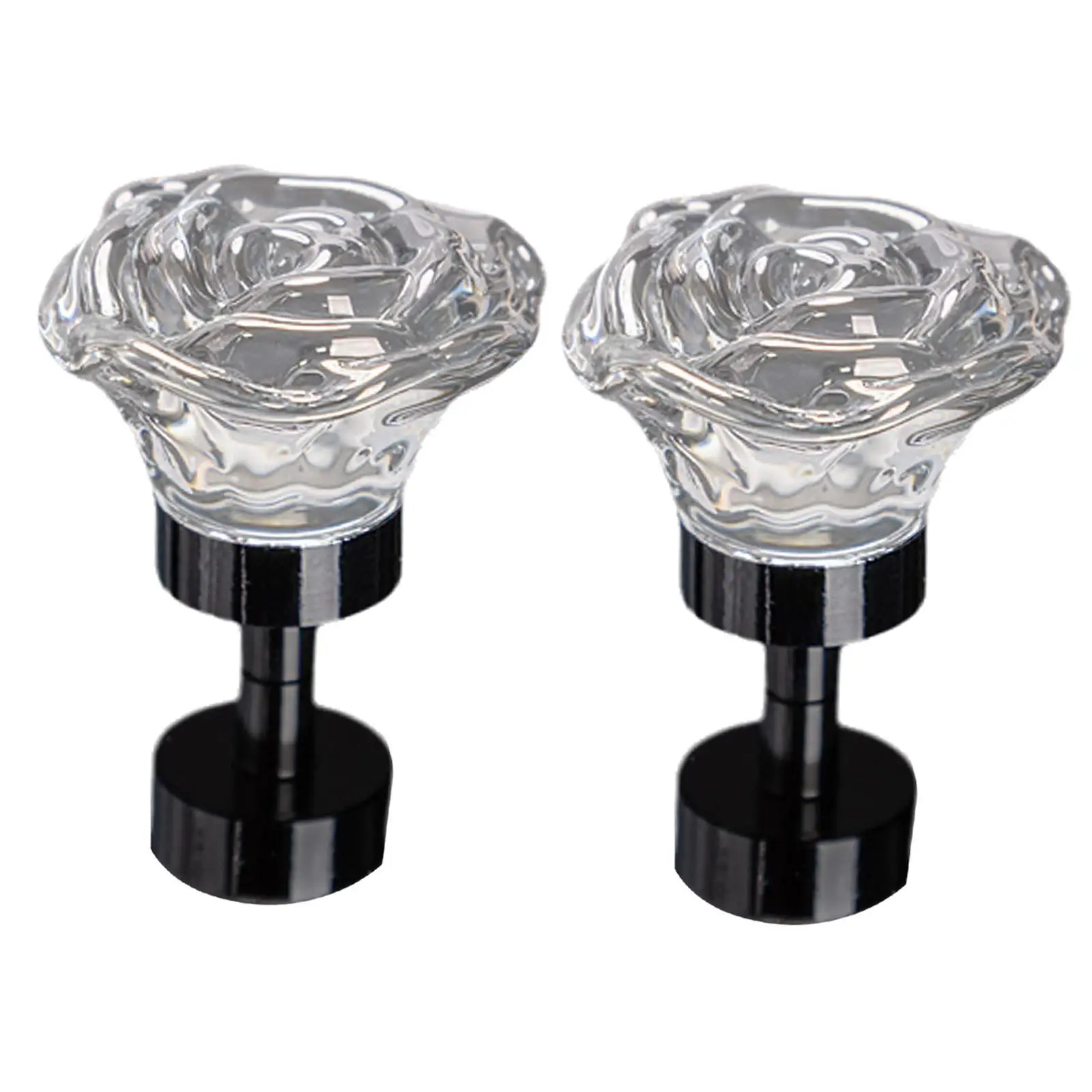 2x Rose Drawer Handles Creative Cabinet Knobs for Bedroom Kitchen Bathroom