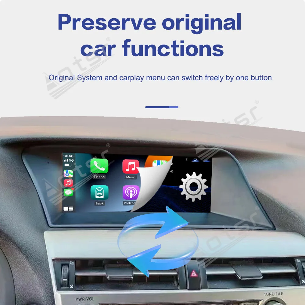 10.25''LIUNX for Lexus RX 2009-2012 TOP Car Screen Navigation Apple Carplay Car Radio DSP GPS Multimedia Stereo BT Host Original