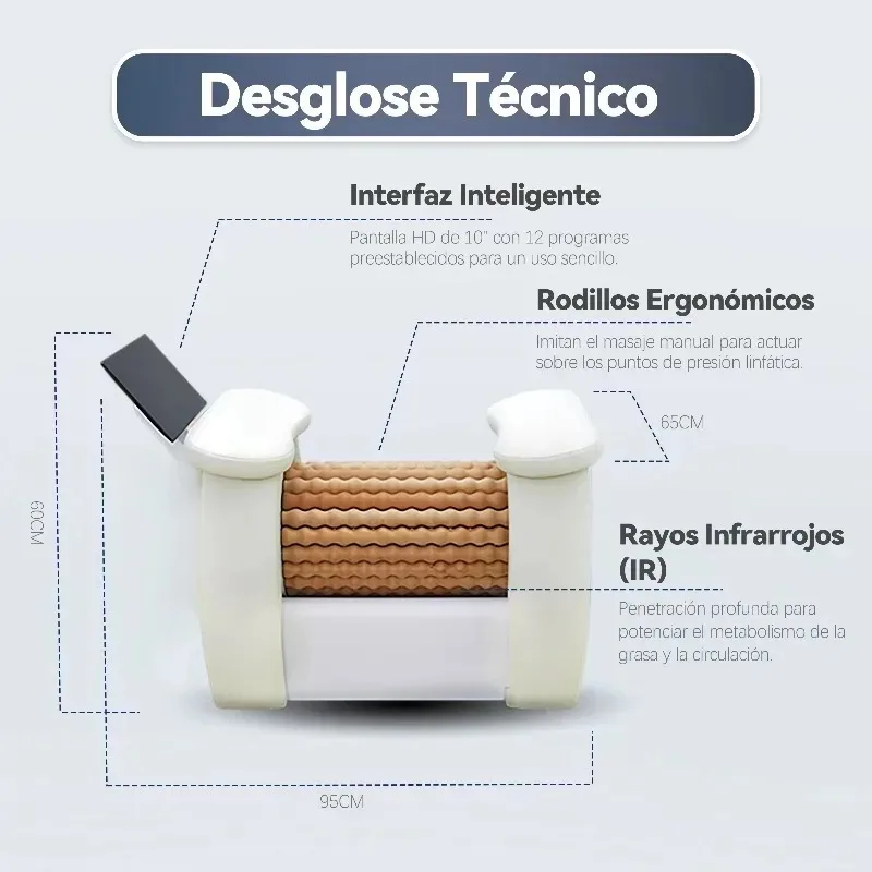 Lymphatic Drainage Body Roller Machine Fat Reduction Rolling Massager Body Shaping Salon Beauty Equipment