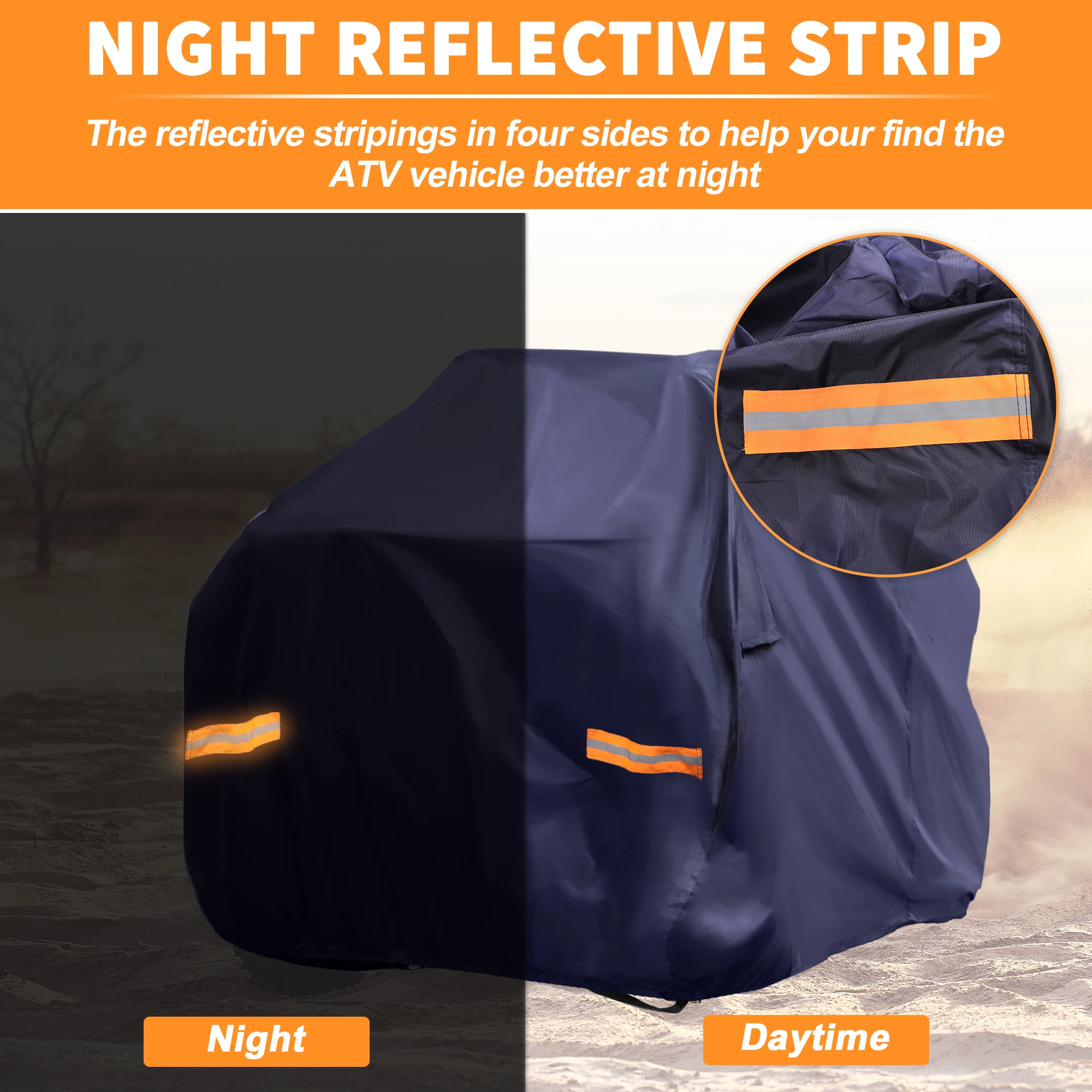 UXCELL Waterproof ATV Cover for Polaris Sportsman 450/570 Navy Blue 84.65