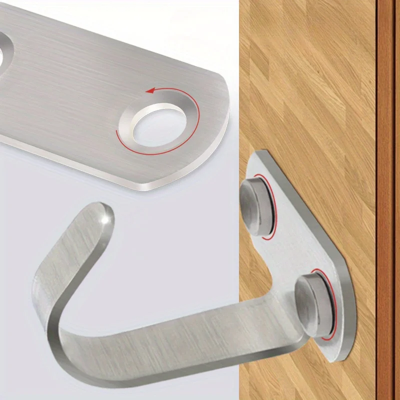 5PCS สแตนเลสสตีลติดทนนานตะขอเพดานสําหรับแขวนเครื่องประดับตะขอแขวนผ้า Easy Home ฮาร์ดแวร์