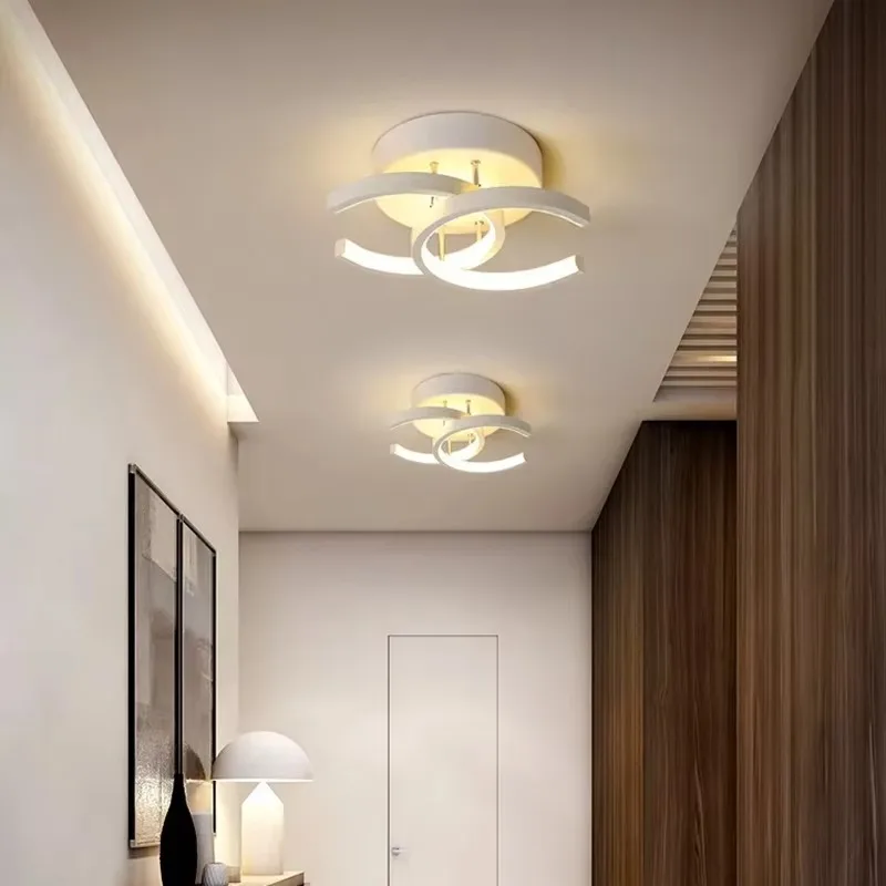 

24cm Tri-color Design Ceiling Light Iron White Black Ceiling Lamp Fixtures for Indoor Hotel Bedroom HallWay Decoration Lighting