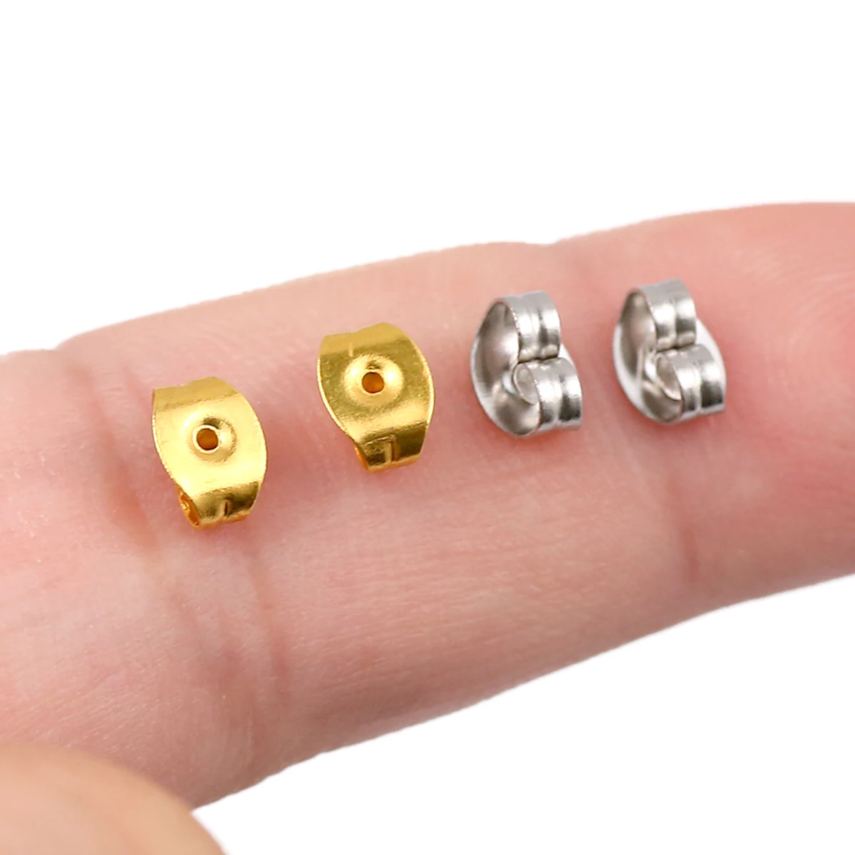 

50/100Pcs Gold/Silver Color Stainless Steel Butterfly Ear Plugs Earring Back Stopper For Jewelry Making DIY Findings Accessories