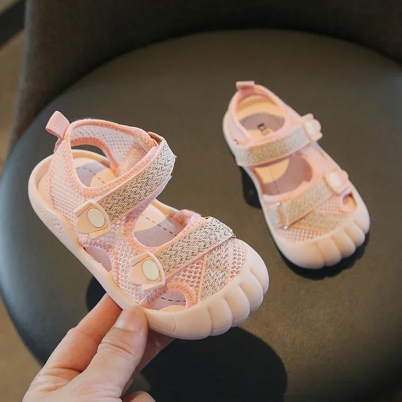 Summer Baby Girls Boys Sandals Infant Toddler Shoes Soft Bottom Non-slip Children Casual Beach Sandals Kids Anti-collision Shoes