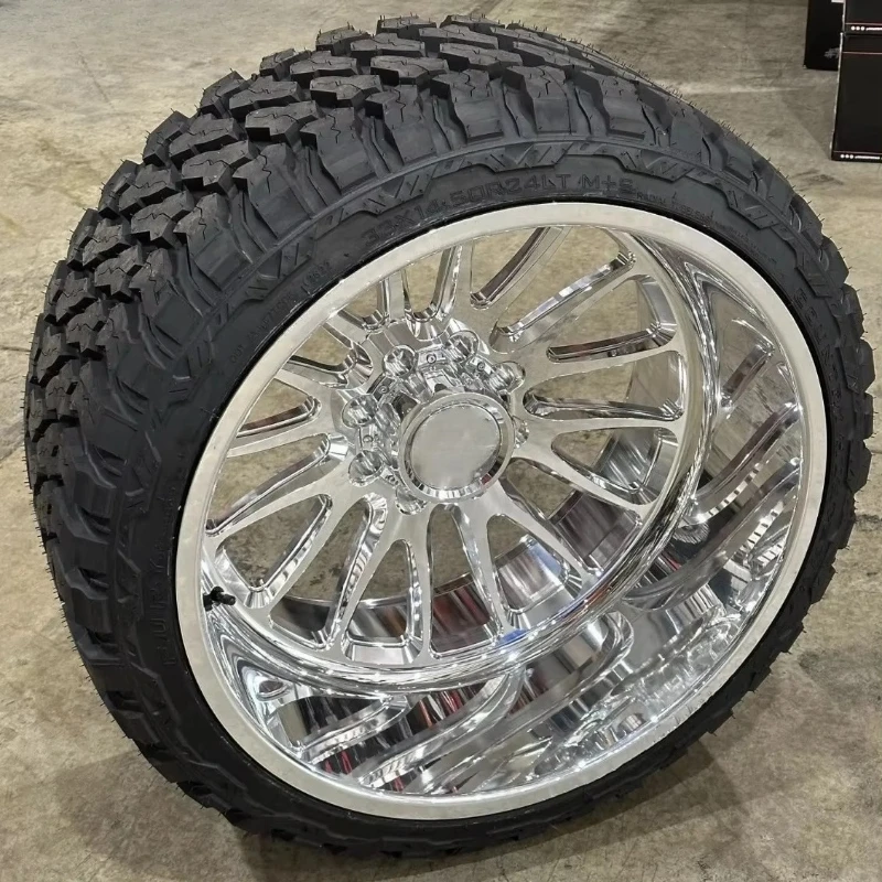 

Полированное кованое легкосплавное колесо с глубокими губами для F150 F250 F350 Silverado 1500 2500 3500 Ram 6x139,7 8x180 8x165.1