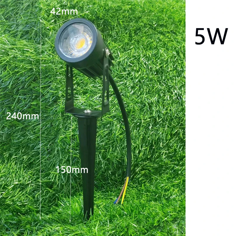 220V110V12V 3W 5W LED Garden Lights Outdoor LED Waterprof Lawn Lamp Landscape Spike Bulb IP65 Led Light Garden Path Spotlights