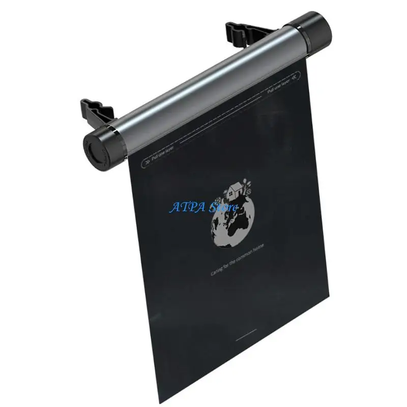 U13C Automotive Garbage Bag Dispenser Roller Rotating Adjustable Mount For Car Headrest