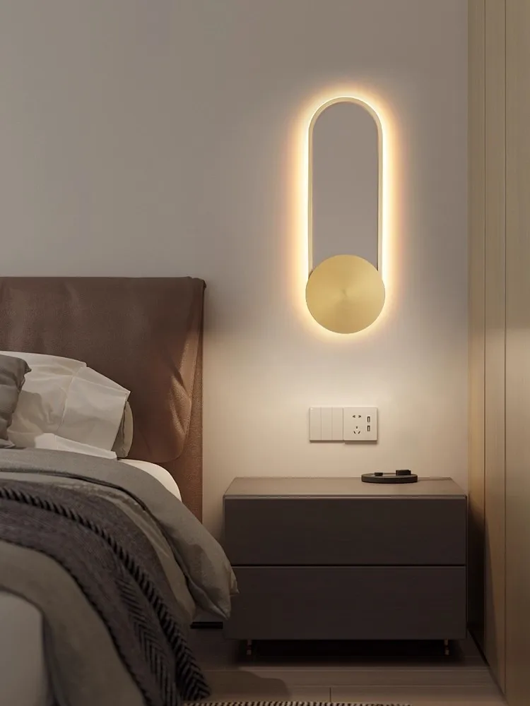 

Nordic Modern LED Wall Sconce Light Black Gold Bedroom Bedside Wall Lamp for Living Room Corridor Warm White Art Decor Lighting