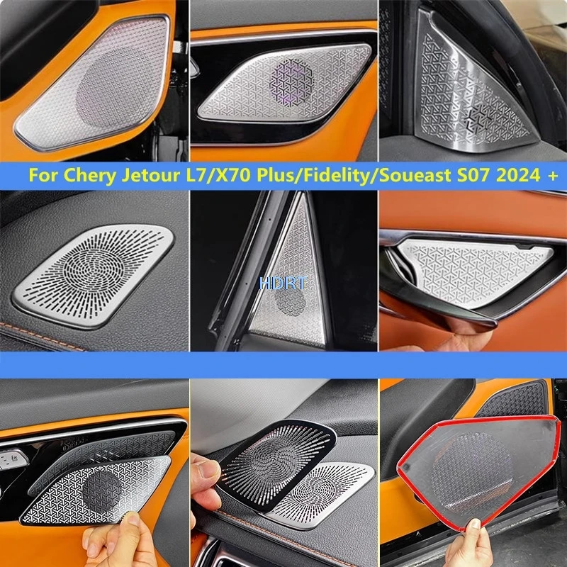 For Chery Jetour L7/X70 Plus/Fidelity/Soueast S07 2024 + Car Style Air Vent Audio Rear Window Speaker Front A Pillar Horn Cover
