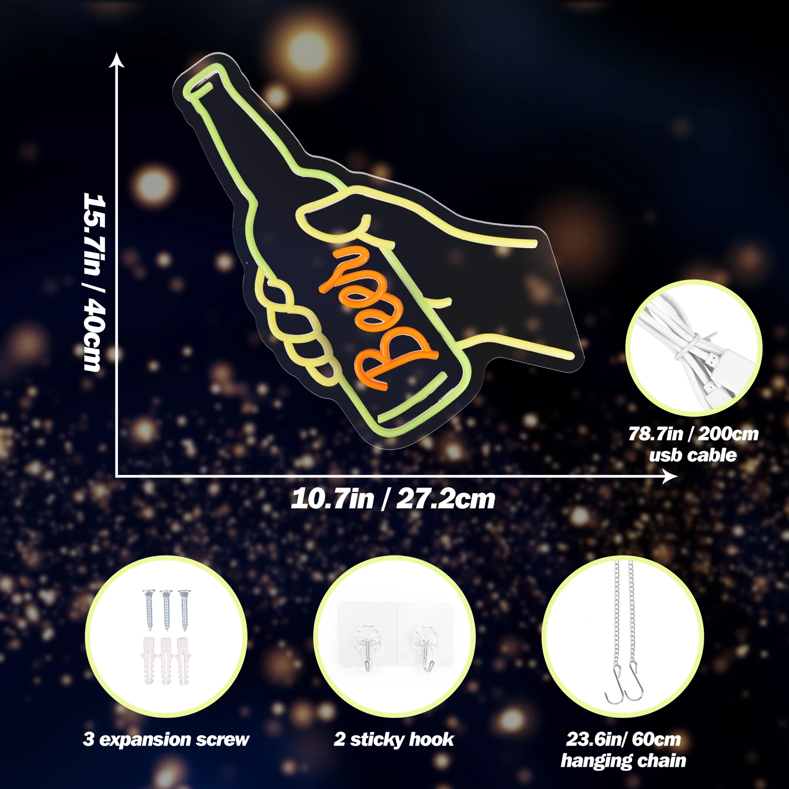 Neonowy znak piwa UponRay, piwne lampki LED do dekoracji ลcian, neonowe kolumna ลwietlna do jaskini czลowieka, domowy Bar, sklep, klub, Bistro,