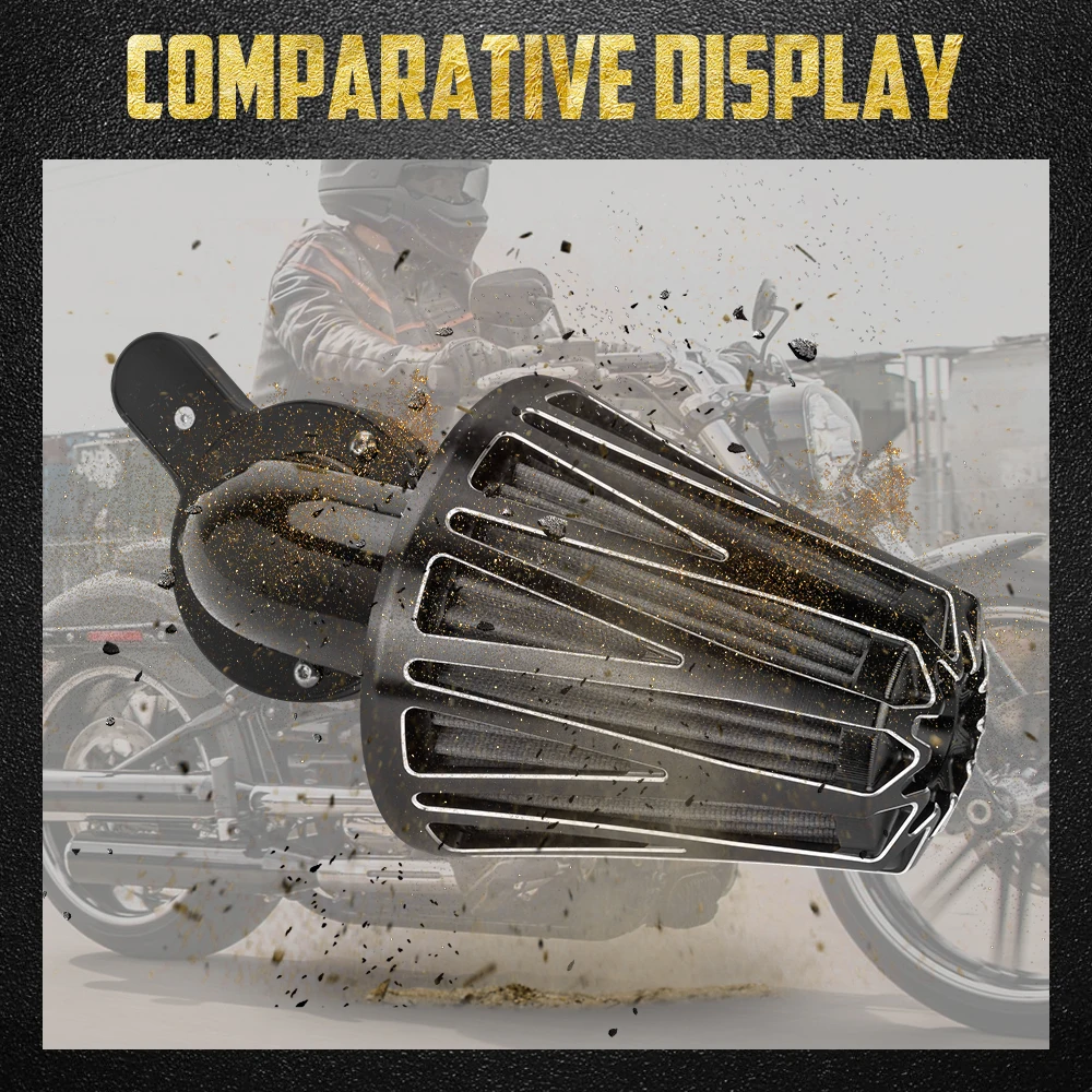 Filtro de admissão para limpeza de ar de motocicleta CNC para Harley Touring Softail Sportster Dyna XL Breakout Road King Street Glide Fat Boy FL