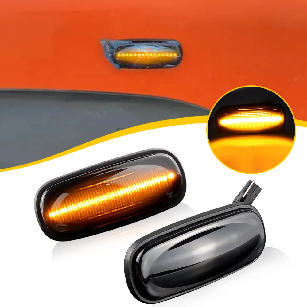 

2pcs For Land Rover Discovery 2 1999-2004 Freelander 1 2002-2005 LED Side Marker Lamp Fender Amber Lights 6000K OEM
