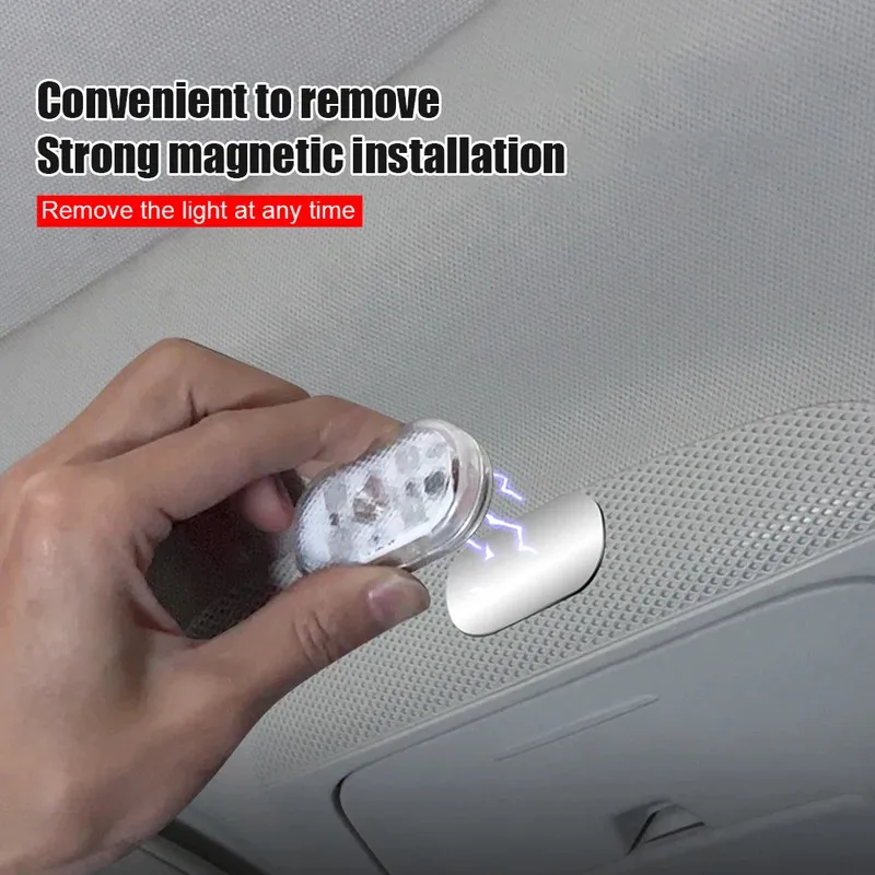 1/2/4Pcs Car lighting multi-function reading lamp led atmosphere lamp car touch sensing usb charging car roof emergency lamp