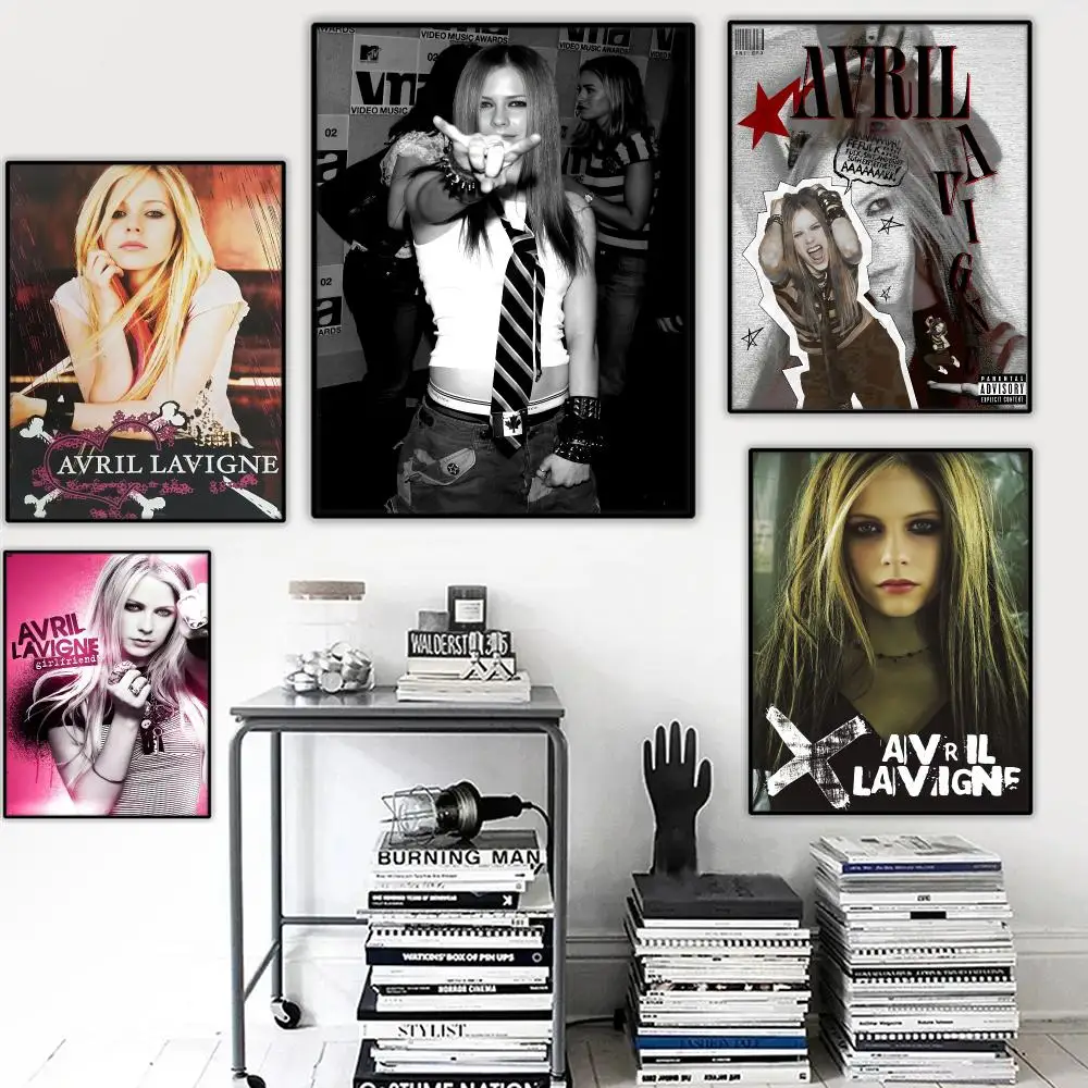 Singer A-Avril L-Lavigne Painting Calligraphy Wall Art HD Canvas Oil Painting Posters Prints Home Bedroom Decor Gift