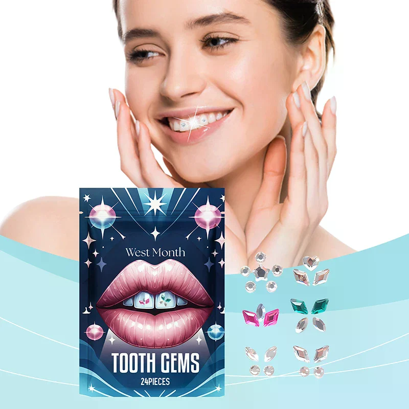 /ACR/Dental Tooth Gems Crystal Diamond Ornament Diy Tools Various Shapes Color Teeth Jewelry Denture Acrylic 24pcs