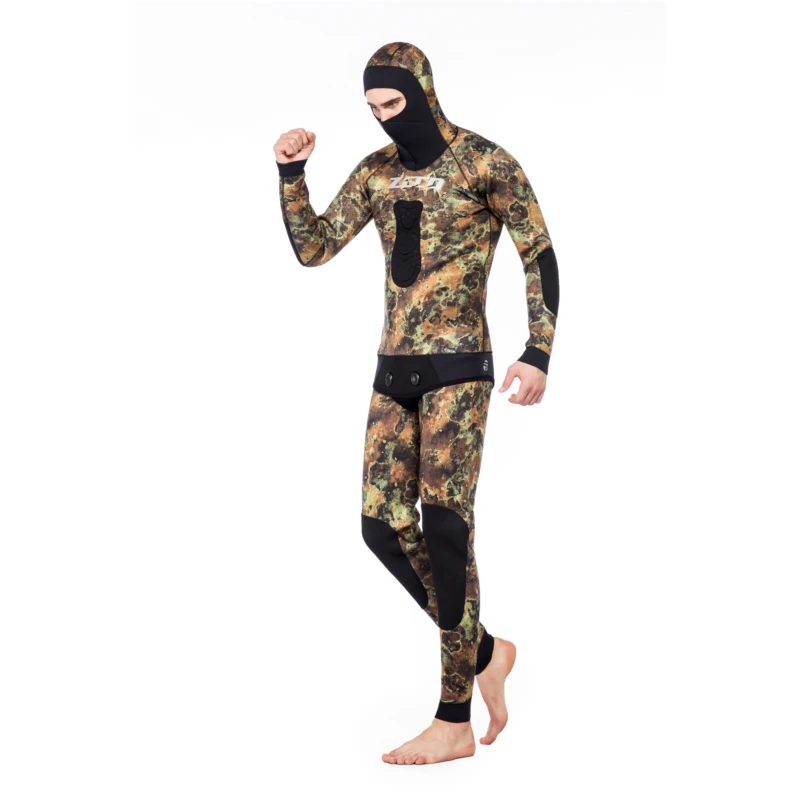 Custom Two Piece Diving Suit 3.5Mm Men's And Women's 3Mn Wetsuits Zipperless Spearfish Wetsuit