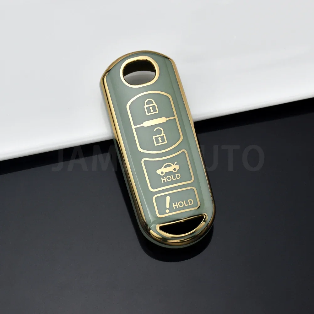 4 Buttons TPU Car Key Case Cover Shell Fob for Mazda Atenza Axela 2 3 6 Demio BL BM GJ CX-5 CX5 CX-3 CX7 CX-9 CX30 Protector