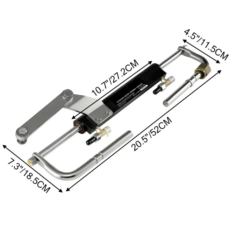 Hydraulic ship outboard Marine steering system kit Cylinder rudder 90HP kit