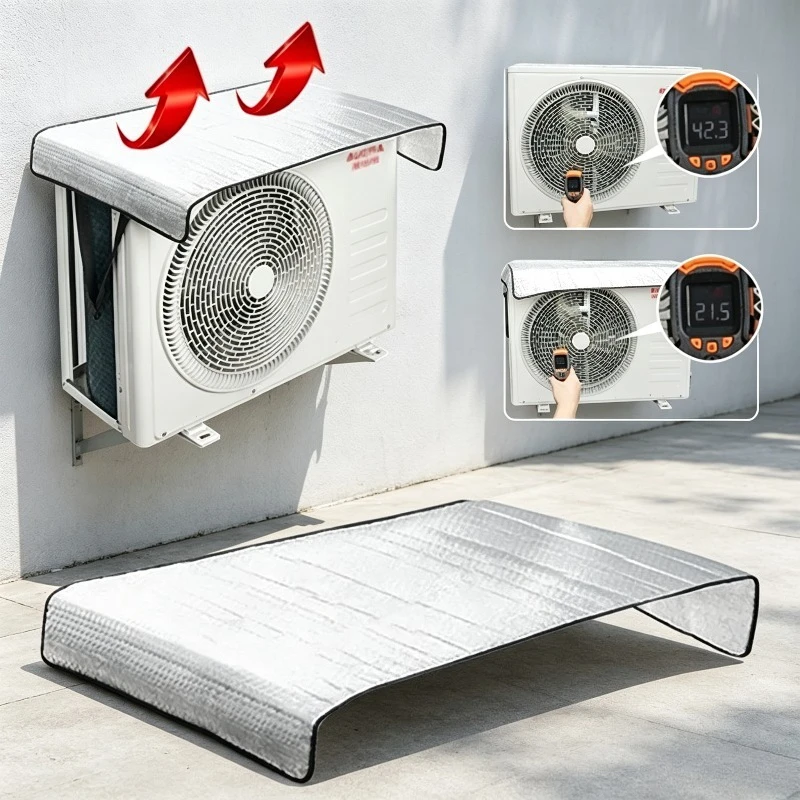 Outdoor Sun Rainproof Anti-Dust Anti-Snow Cleaning Cover 46x95CM Air Conditioning Cover Home Air Conditioner Keep Cleaning Tool