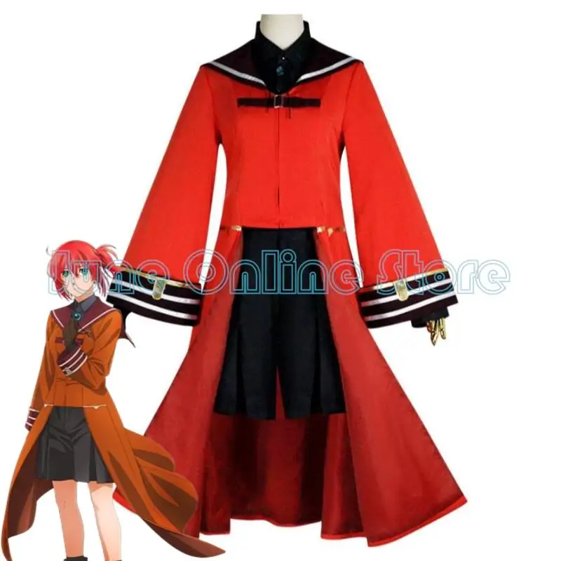 Anime The Ancient Magus\' Bride Hatori Chise Robin Cosplay Costume Wig Red School Uniform Halloween Stage Performance Suit