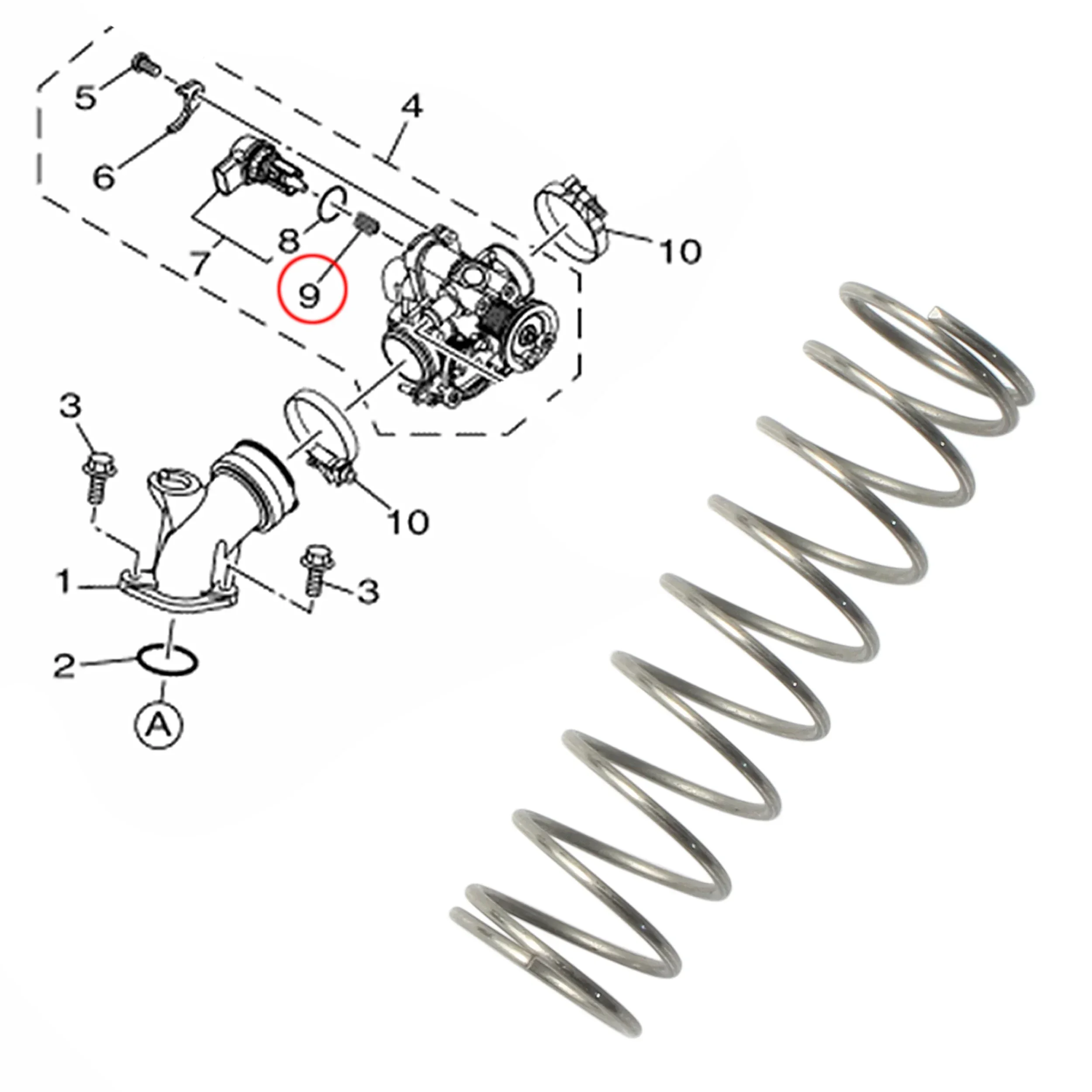 Throttle Body ISC Spring For Aerox / Nvx 155 Nmax N Max 155 Gt125 NW125 TRYPTIK 125 EVOLIS 125 X-MAX 400 ABS D'ELIGHT 125