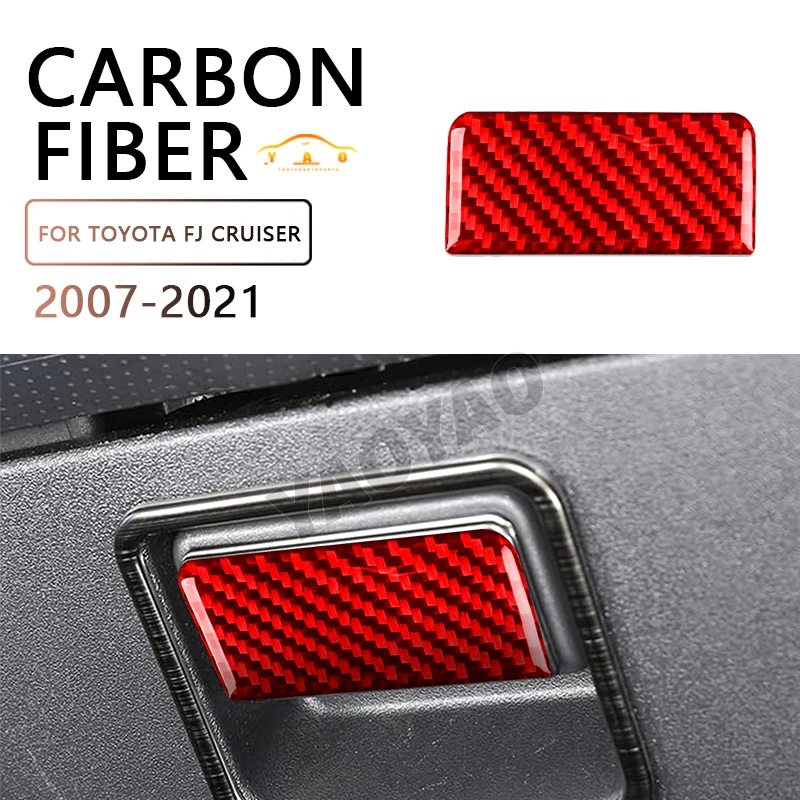 

Carbon Fiber Sticker Glove Box Handle Panel Cover Trim Car Interior Decorative Accessories For Toyota FJ Cruiser 2007-2021