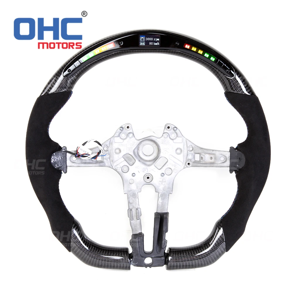 LED Smart Box Carbon Fiber Steering Wheel M Performance Compatible with  M2 M3 M4 F30 F35 F80 F15 F16 F25