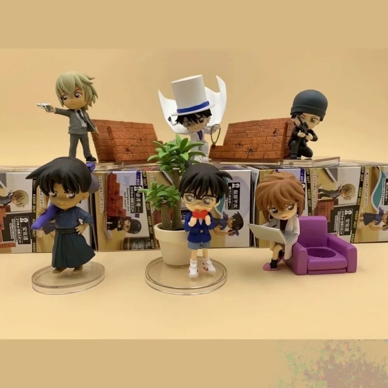 

Набор из 6 фигурок Re-ment: Оригинальные Детектив Конан и Кайто Кид. Модная коллекционная серия. Настольное украшение. Подарок на день рождения. Изысканное исполнение.