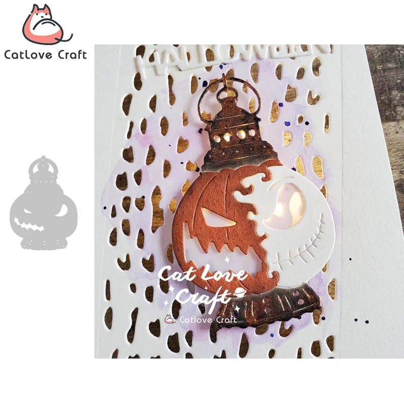 Catlove Halloween Pumpkin Skull Lantern Metal Cutting Dies Scrapbooking Stencil Die Cuts Card Making Craft Embossing New Dies