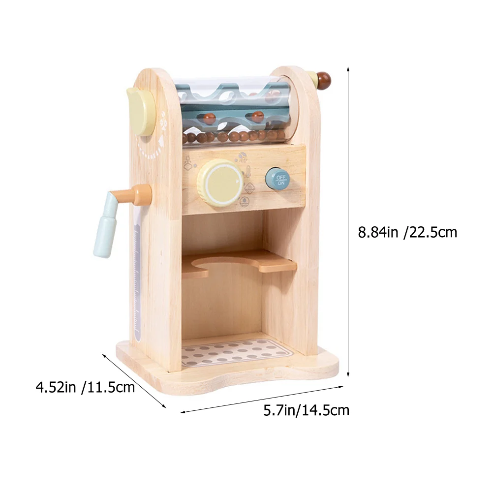 Wooden Coffee Maker Machine Playset Role Play Kitchen Coffee Machine Playset Toy Pretend Play Toys For Kids